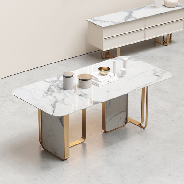 Square Natural Marble High Appearance Level High Texture Table