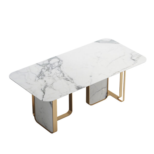 Square Natural Marble High Appearance Level High Texture Table