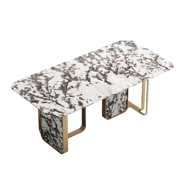 Square Natural Marble High Appearance Level High Texture Table