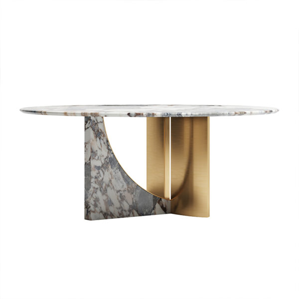 Modern Simple Round Marble Elephant White Dining Table