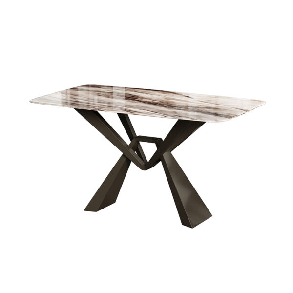 Cross Design Leg Modern Color Matching Dining Table