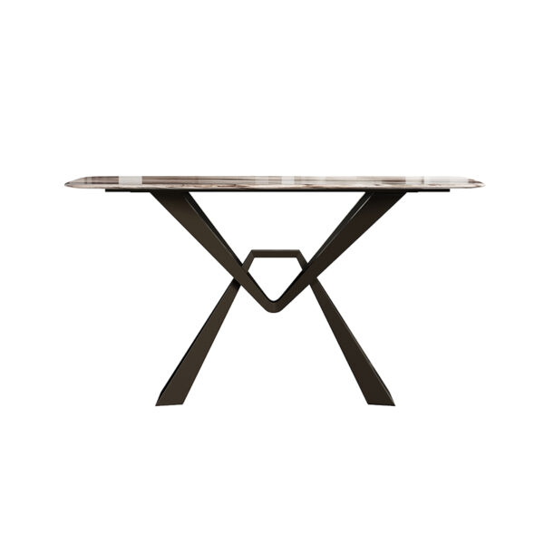 Cross Design Leg Modern Color Matching Dining Table