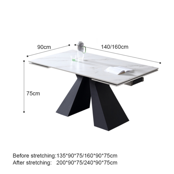 White Marble Modern Simple Dining Table For Six People