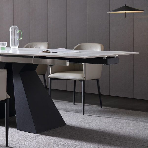 White Marble Modern Simple Dining Table For Six People