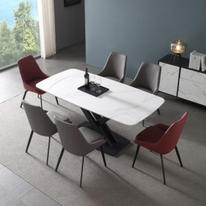 White Retractable Plate Modern Simple Household Dining Table