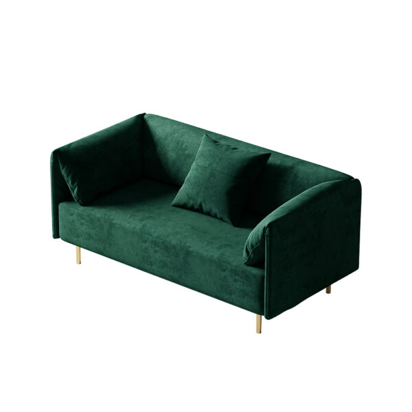 Modern minimalist green flannelette square living room sofa