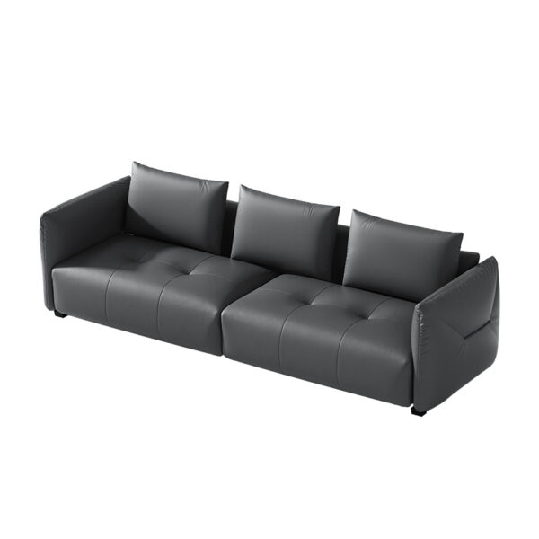Modern Simple Leather Three-seat Living Room Sofa