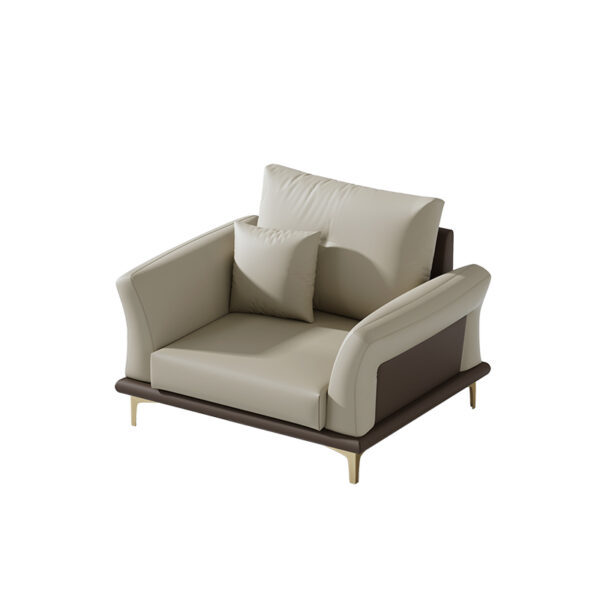 Simple Modern Small Living Room Leather Sofa
