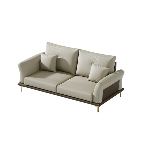 Simple Modern Small Living Room Leather Sofa
