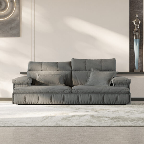 Italian Minimalist Fabric Color Matching Living Room Sofa