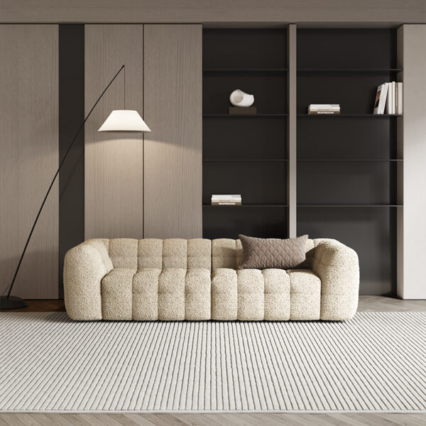 Italian Light Luxury Living Room Sofa Modern Set Velvet Sofa