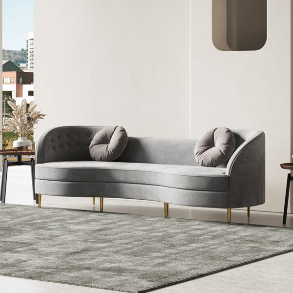 Nordic style curved sofa Italian minimalist living room sofa