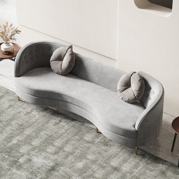Nordic style curved sofa Italian minimalist living room sofa