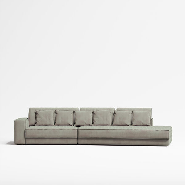 European Style Opposite Sex Corner Leather Customized Sofa