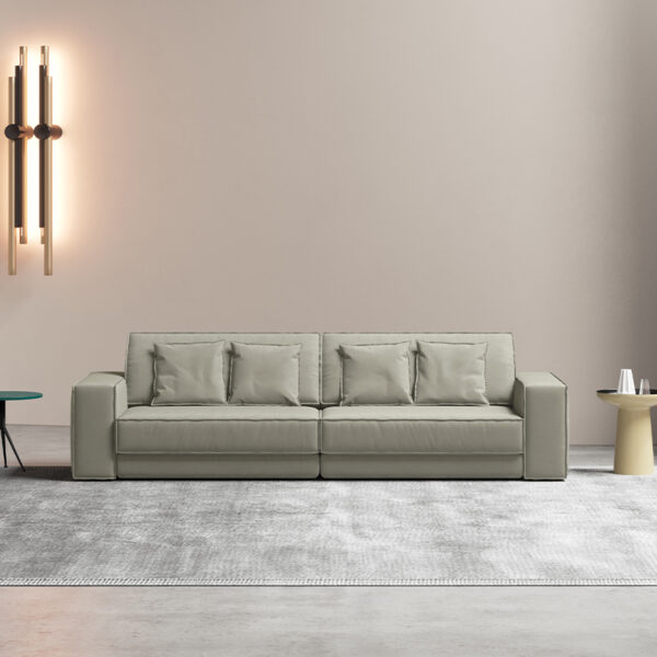 European Style Opposite Sex Corner Leather Customized Sofa