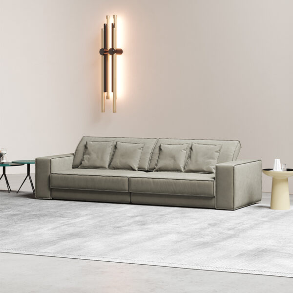 European Style Opposite Sex Corner Leather Customized Sofa