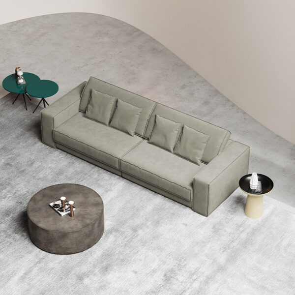European Style Opposite Sex Corner Leather Customized Sofa
