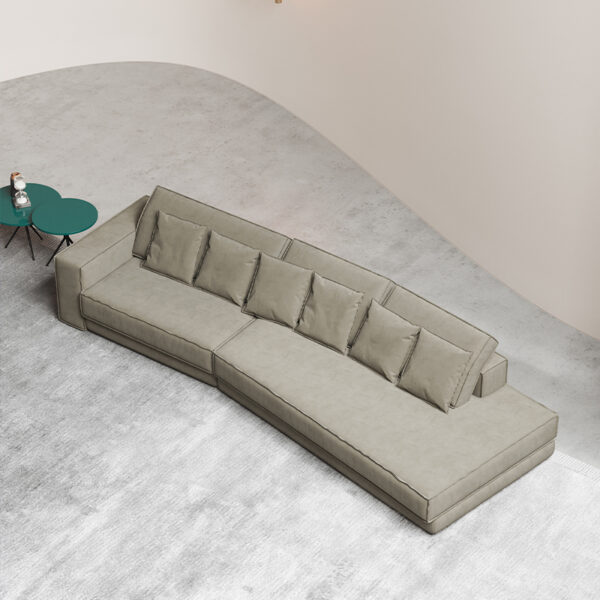 European Style Opposite Sex Corner Leather Customized Sofa
