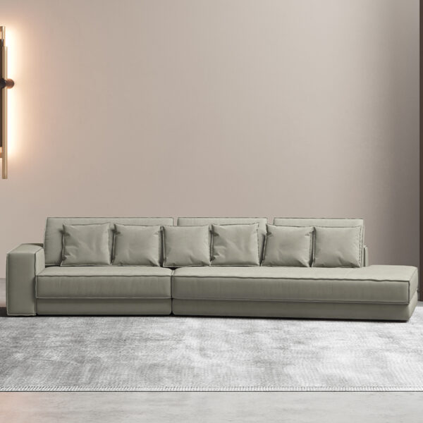 European Style Opposite Sex Corner Leather Customized Sofa