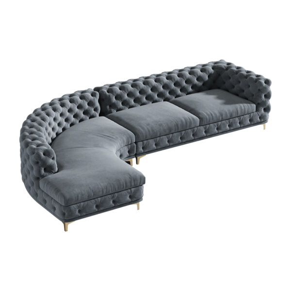 Living Room Custom Modern Tufted L-shaped Living Room Sofa