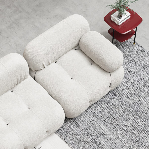 Nordic Fabric Velvet Cloud Cream Combination Sofa