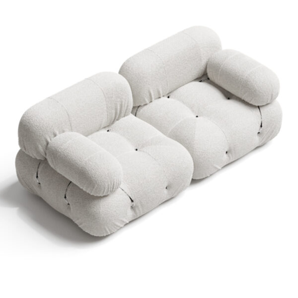 Nordic Fabric Velvet Cloud Cream Combination Sofa