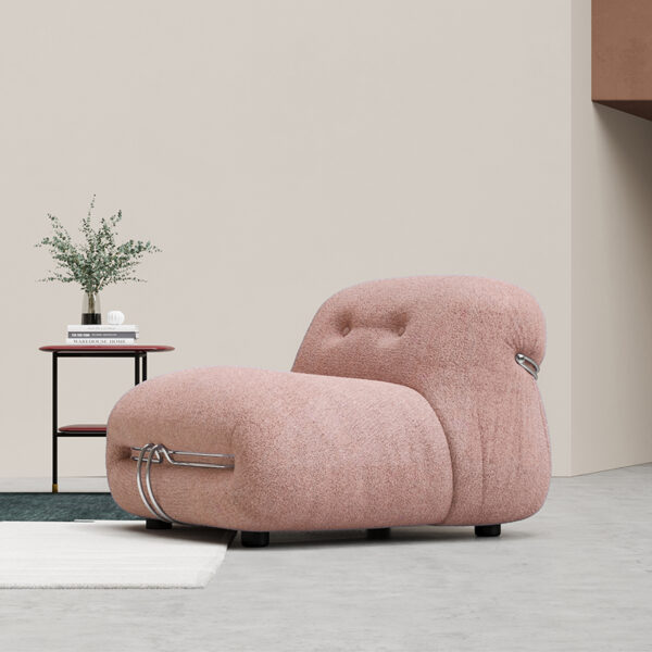 Italian modern fabric velvet casual single sofa
