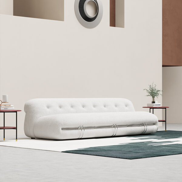 Italian modern fabric velvet casual single sofa