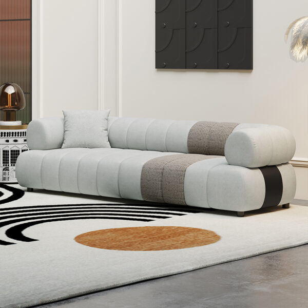 European Piano Keys Red Velvet Fabric sofa