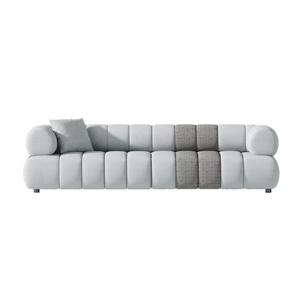 European Piano Keys Red Velvet Fabric sofa