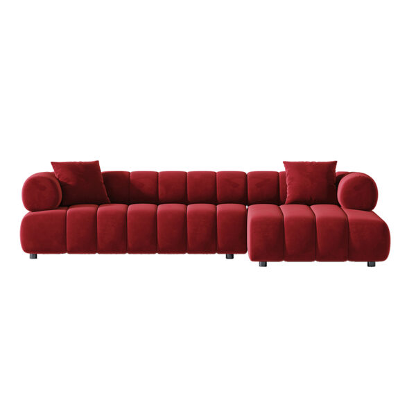 European Piano Keys Red Velvet Fabric sofa
