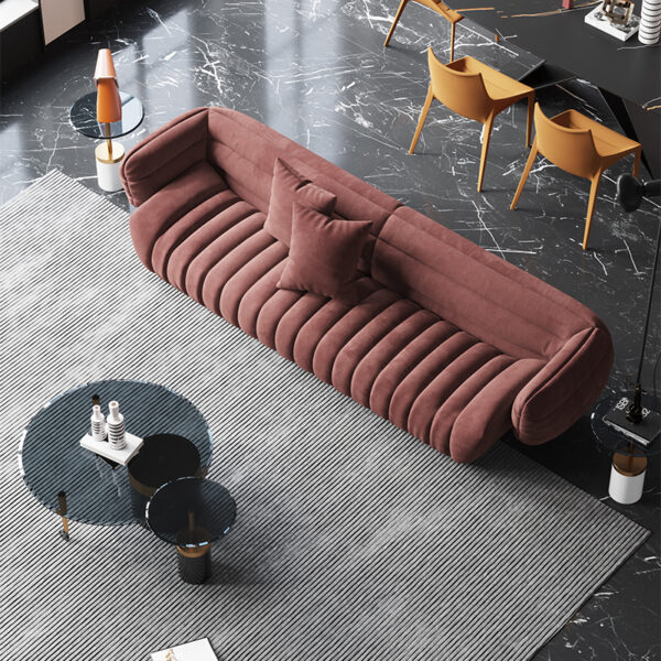Nordic Solid Wood Blusher Velvet Sofa Set Furniture
