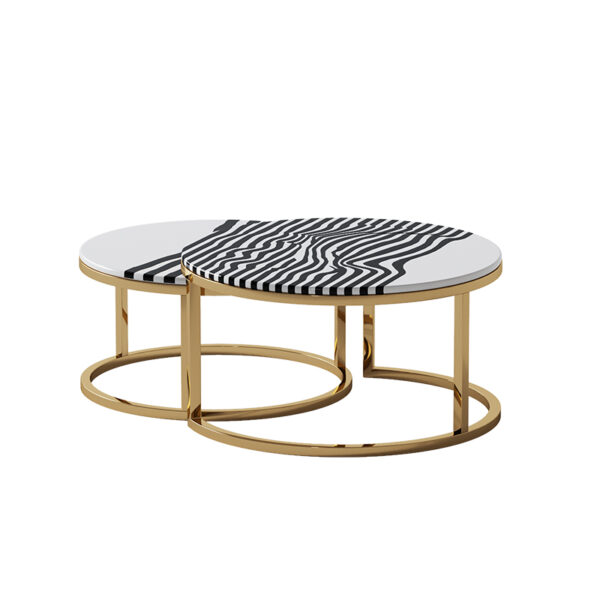 Simple light luxury gold plated high-end coffee table