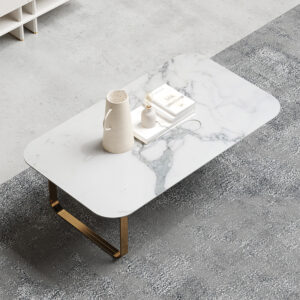 Italian Light Luxury Natural Marble Coffee Table Modern Simple