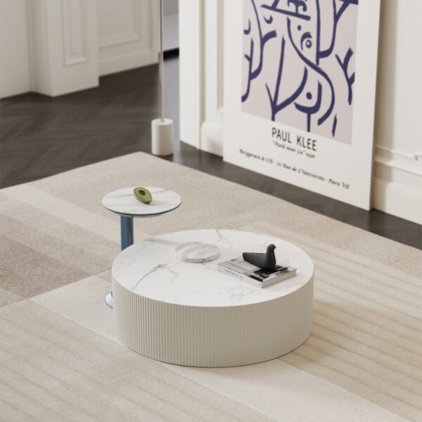 Italian minimalist French cream style living room coffee table