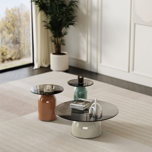 Modern simple cream fraiche style creative coffee table