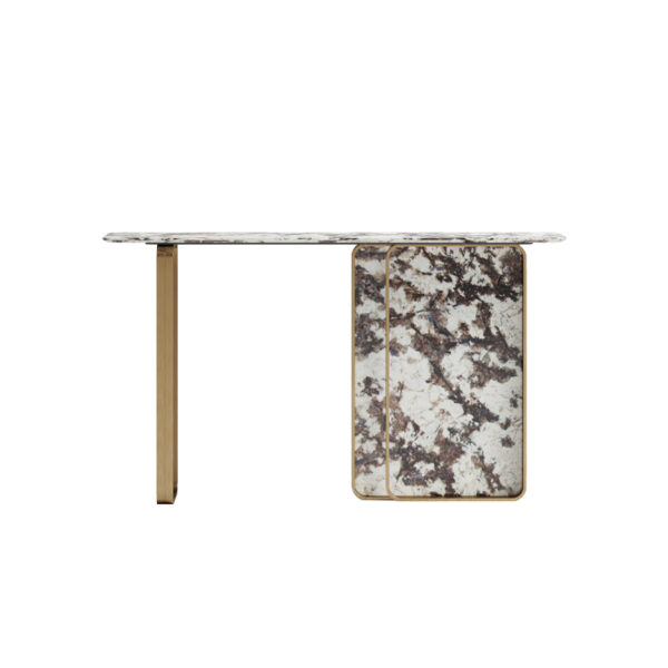 Italian light luxury green natural marble porch